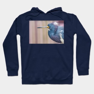 Tricolored Heron in Neck Tucked Pose Hoodie